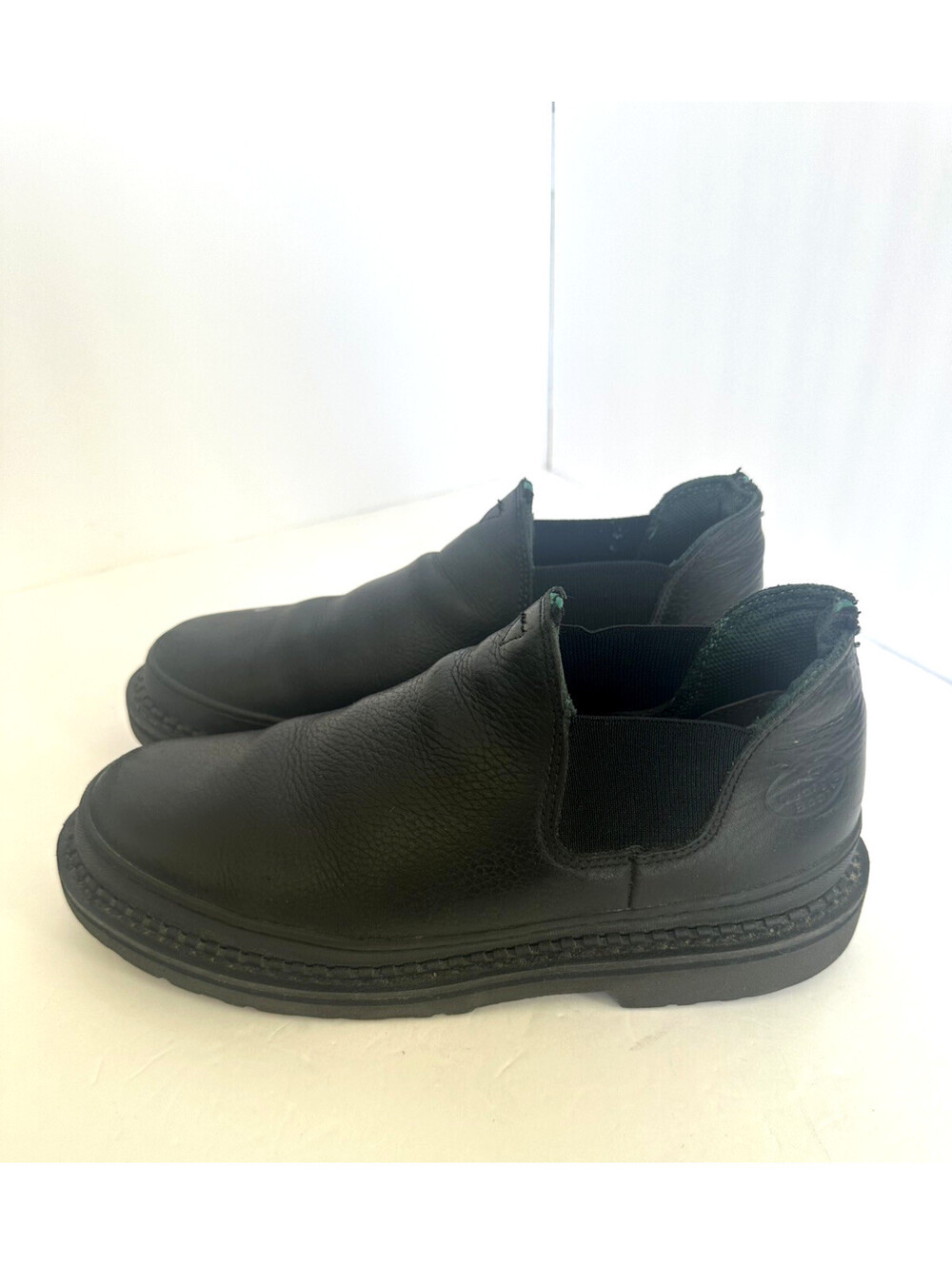 Georgia Giant Romeo Slip Resistant Work Shoes Mens 10.5 M Black Leather - Picture 2 of 8